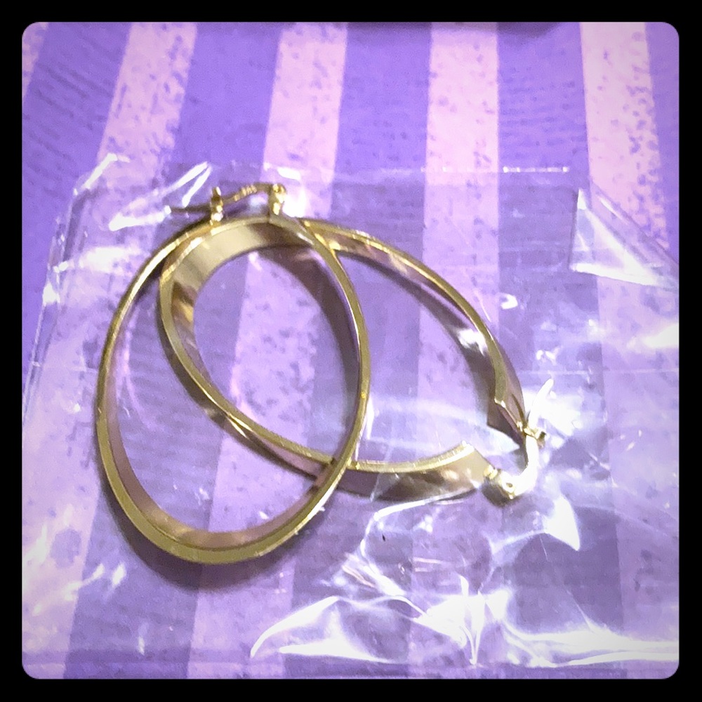 Gold plated hoop earrings